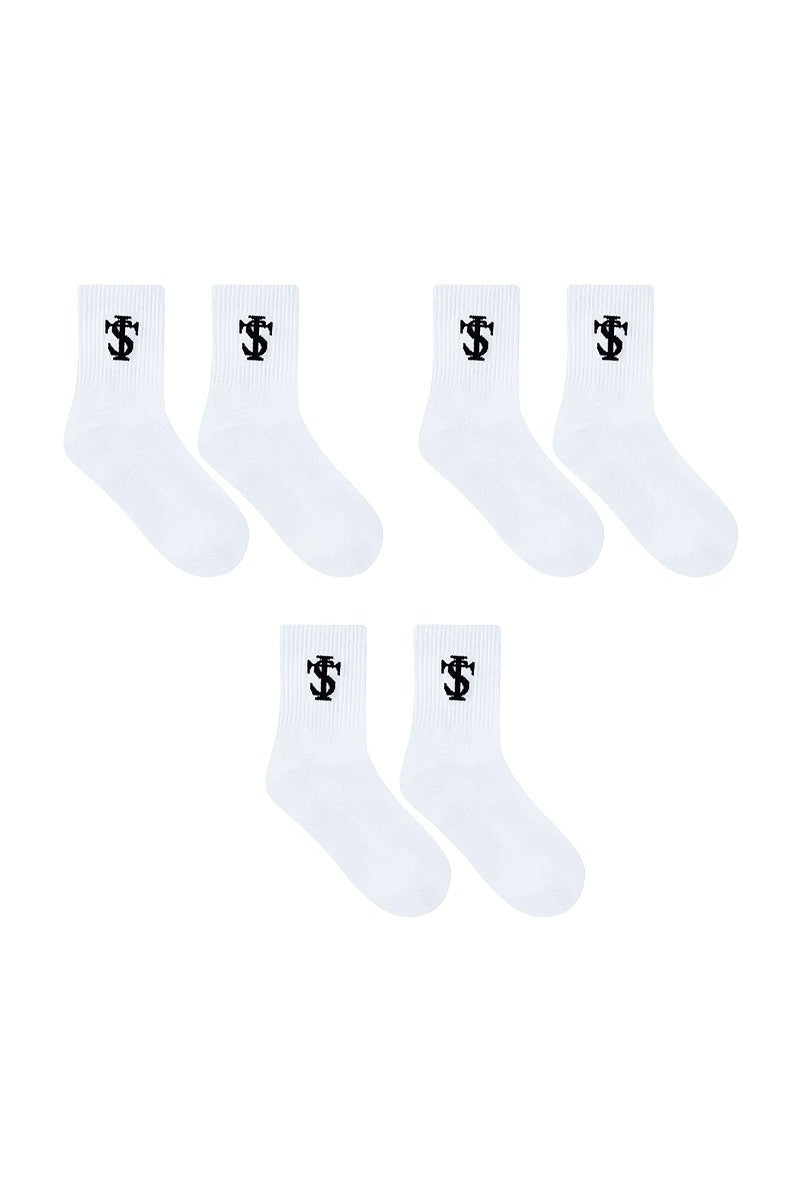 Multi-Color Logo Crew Socks