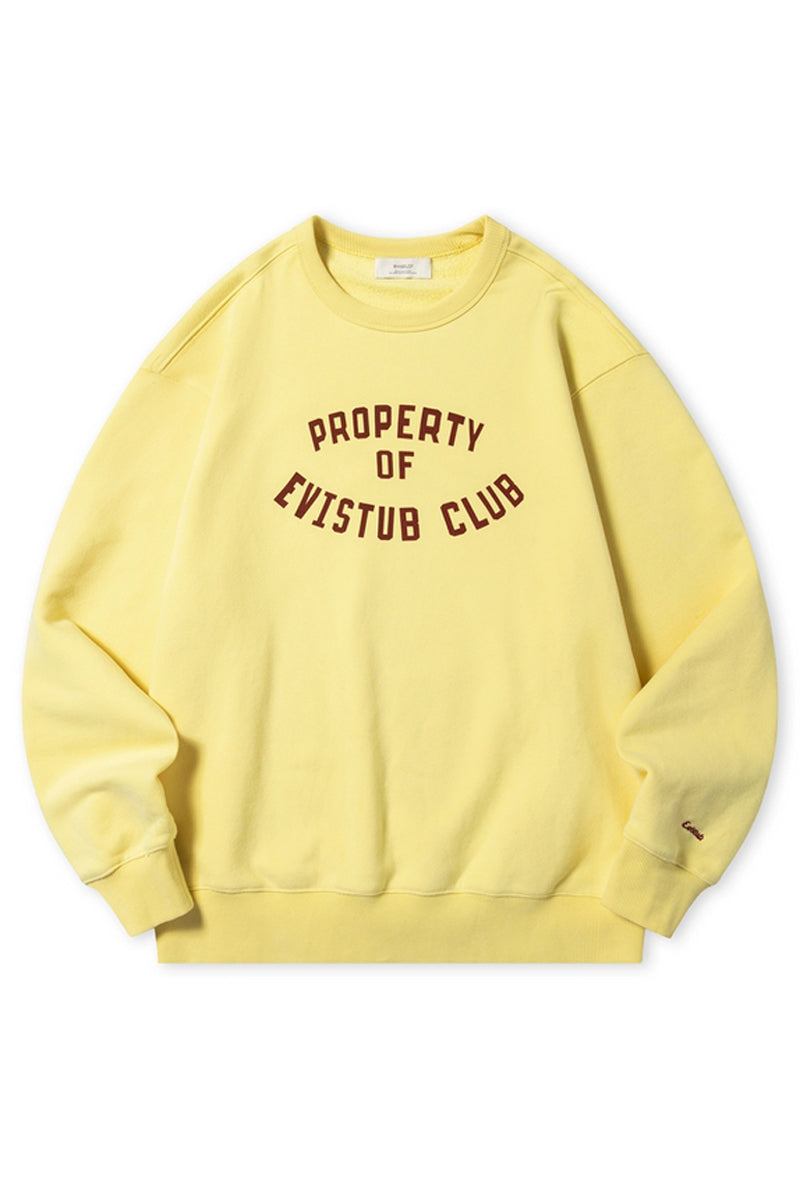 Vintage Print Brushed Crewneck Sweatshirt