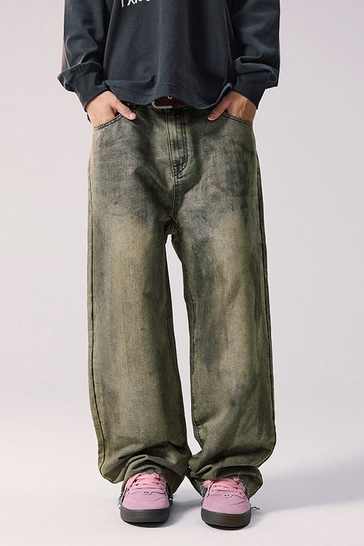 Washed Wide Leg Jeans