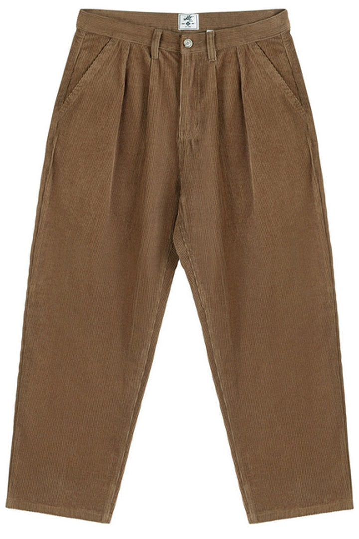 Corduroy Tapered Wide-Leg Trousers