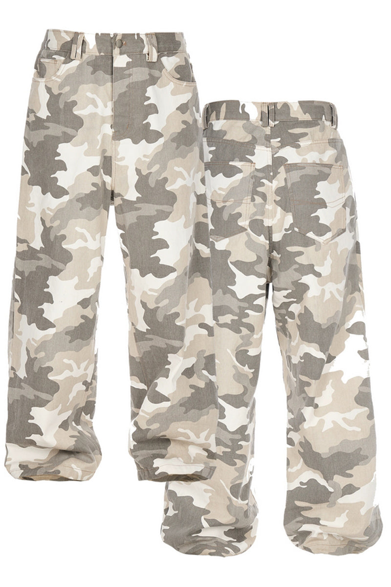 Baggy Camo Stacked Pants