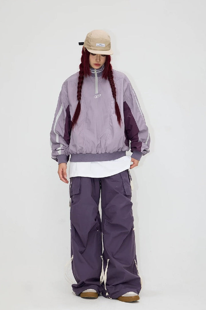 Drawstring Vintage Parachute Cargo Pants