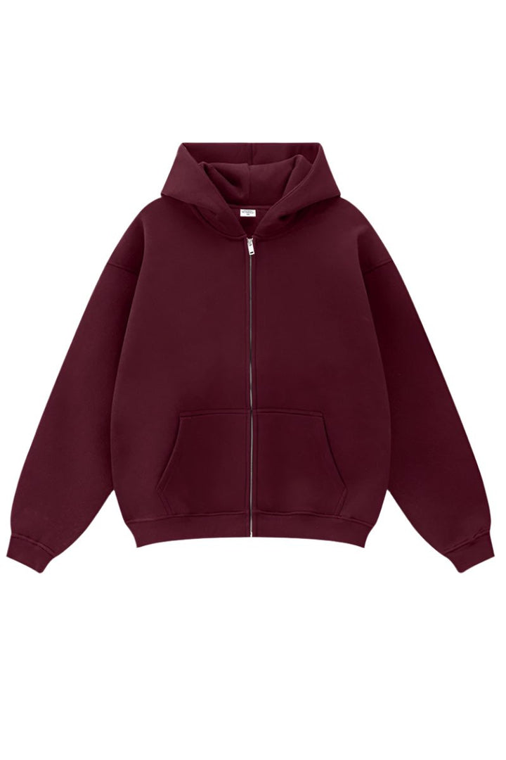 Fleece Streetwear Zip Hoodie