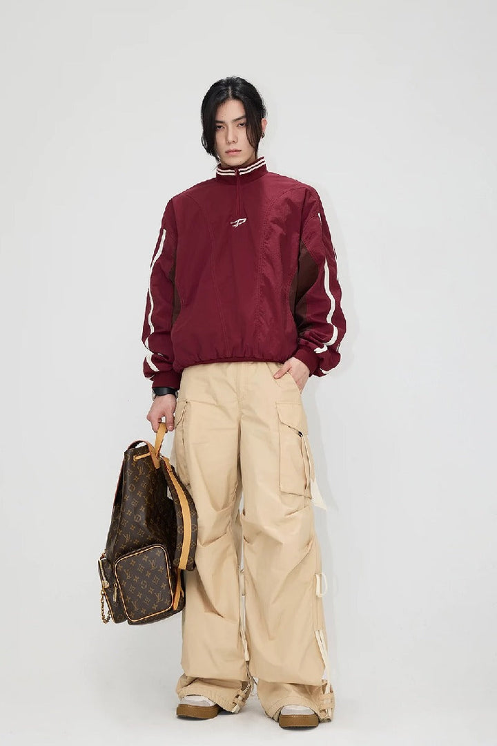 Drawstring Vintage Parachute Cargo Pants