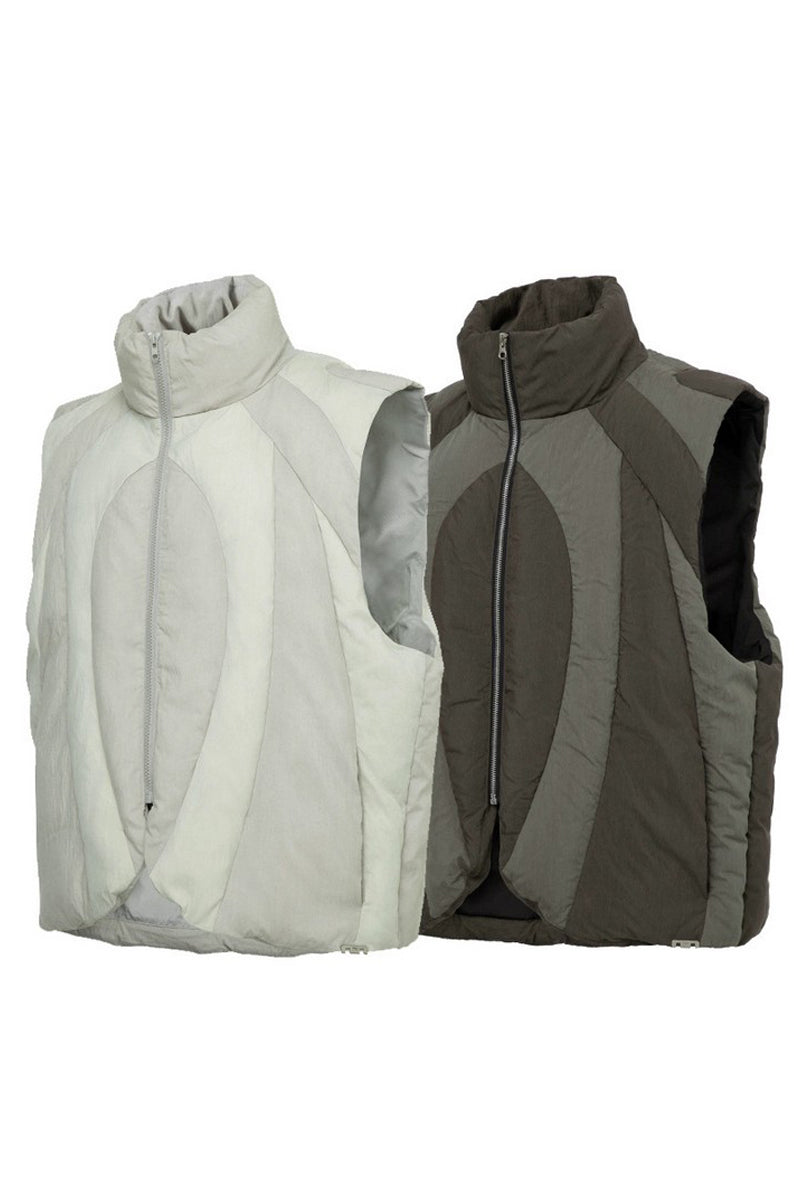 Colorblock Utility Puffer Vest