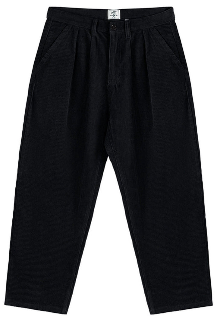 Corduroy Tapered Wide-Leg Trousers