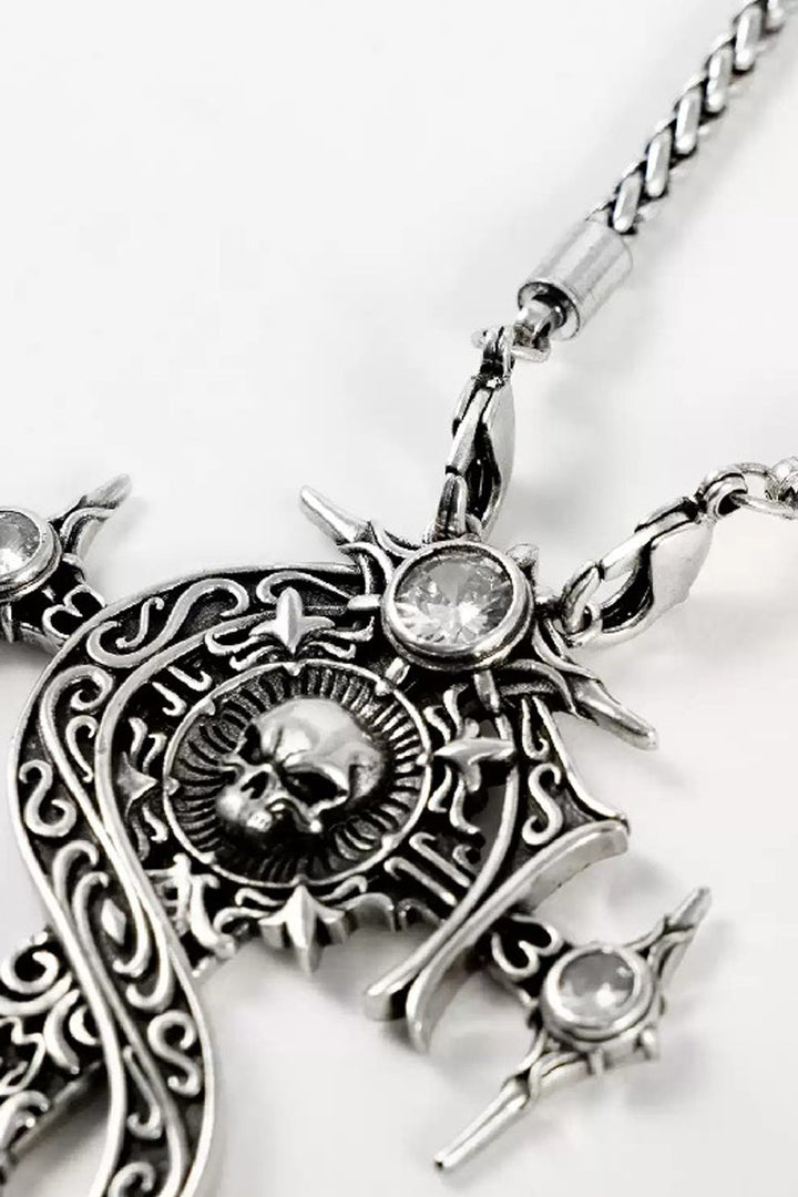 Medieval Skull Pendant Necklace