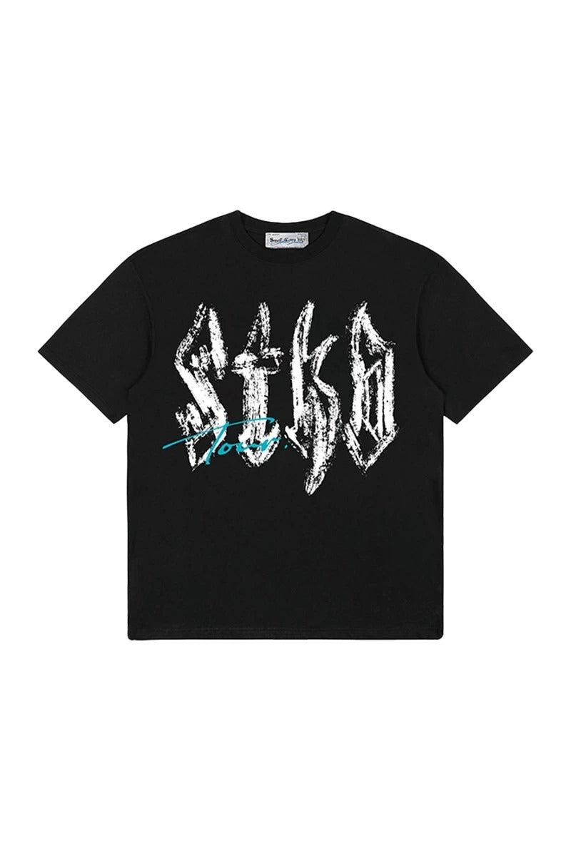 Tour Workwear Letter Print T-Shirt