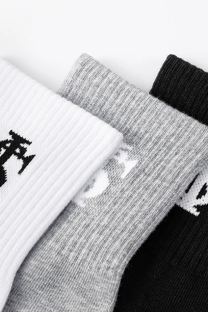 Multi-Color Logo Crew Socks