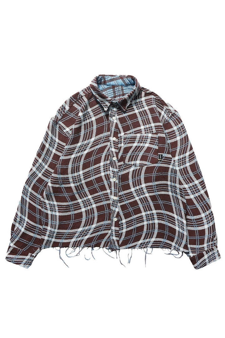 Reversible Plaid Padded Shirt Jacket