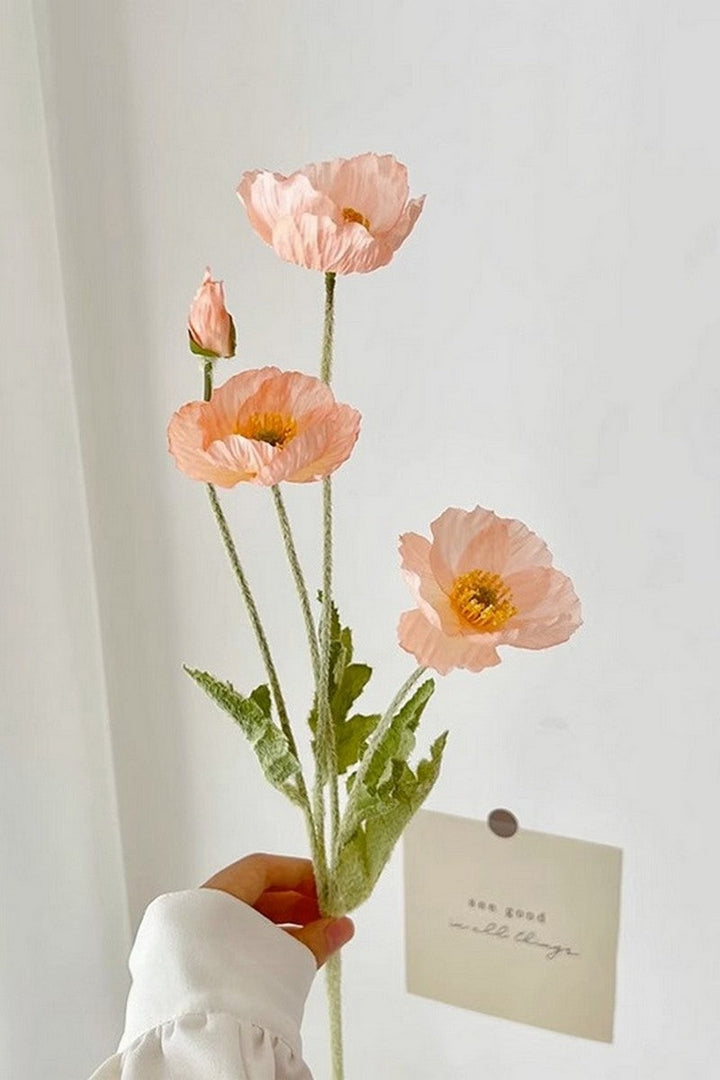 Faux Aesthetic Poppy Flowers