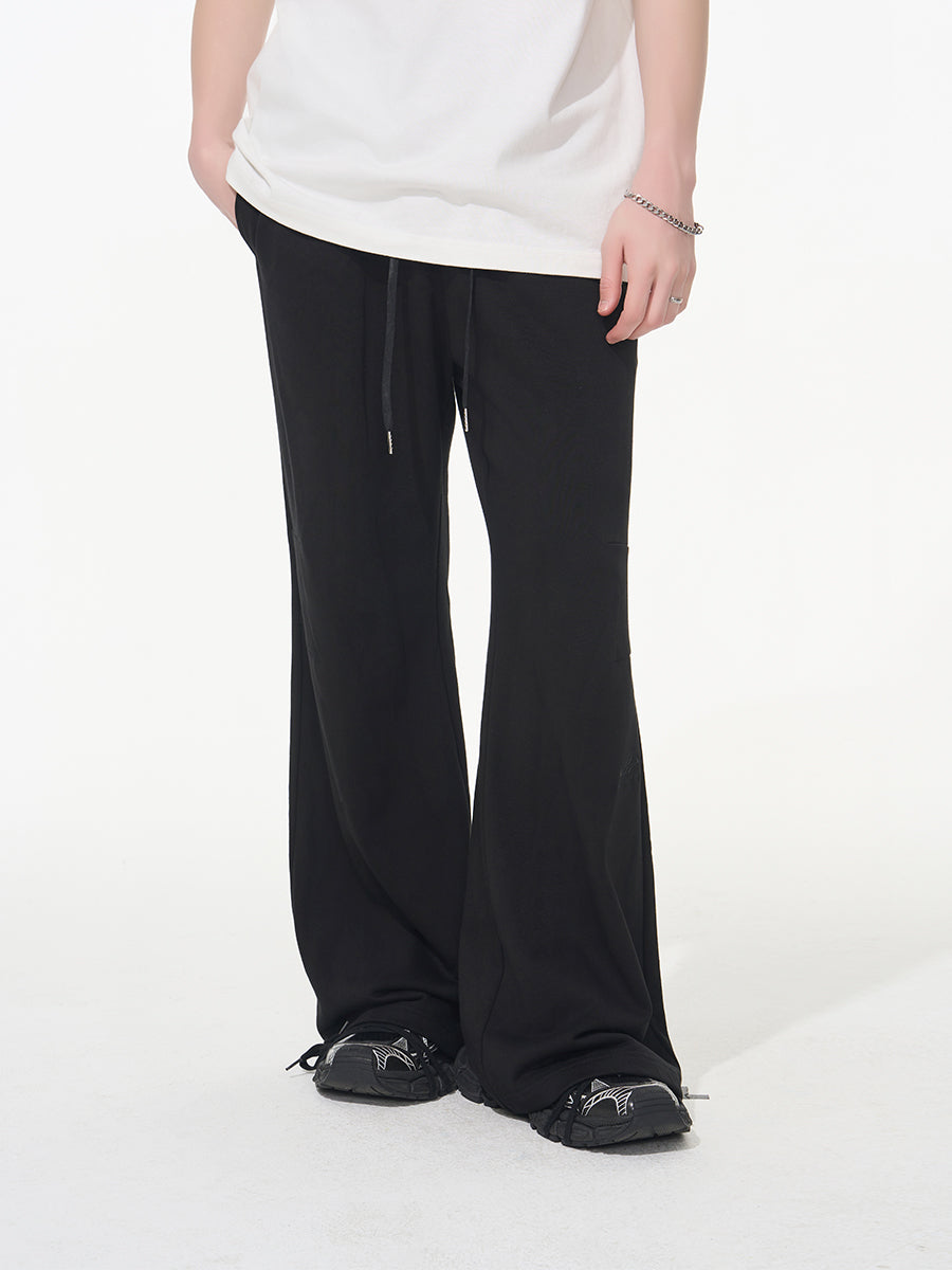 Split Loose Embroidered Sweatpants