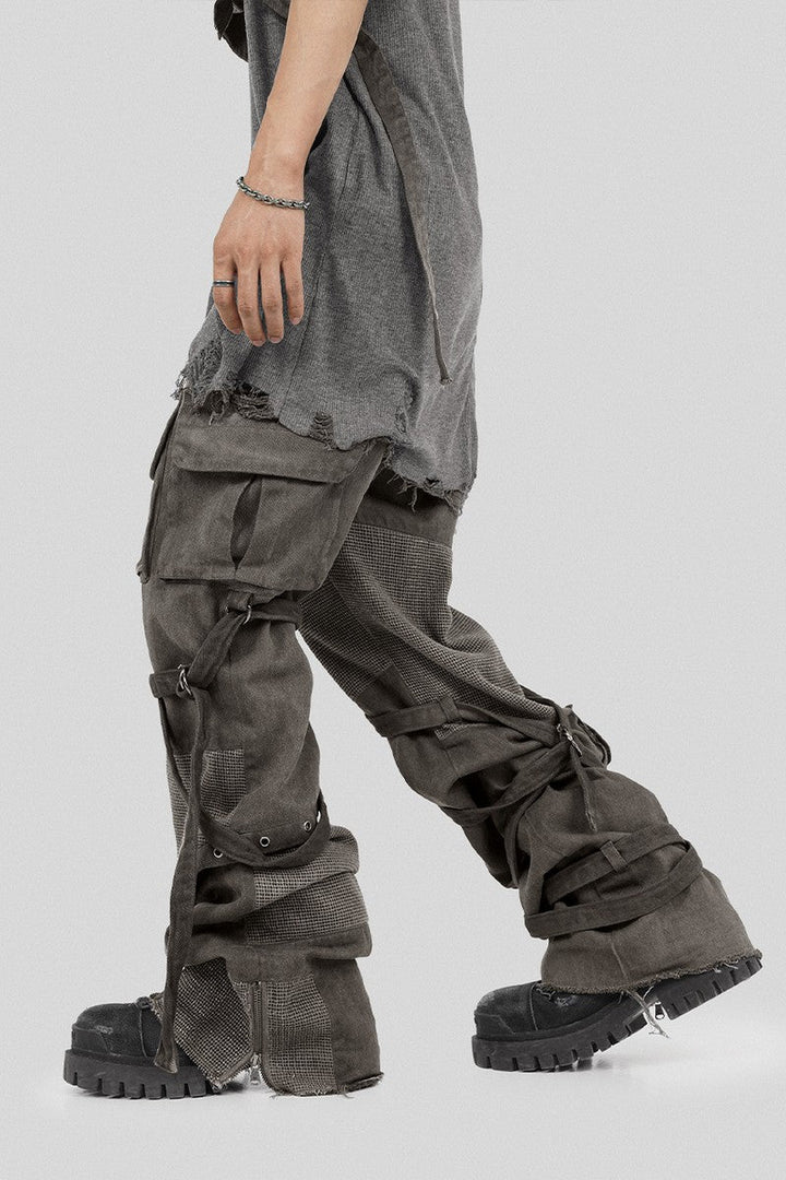 Dirty Washed Cargo Trousers