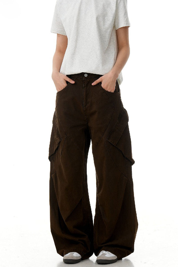 Wrinkled Hip Hop Cargo Pants