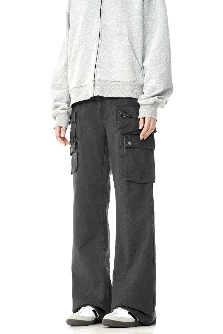 Washed Multi-Pocket Cargo Pants