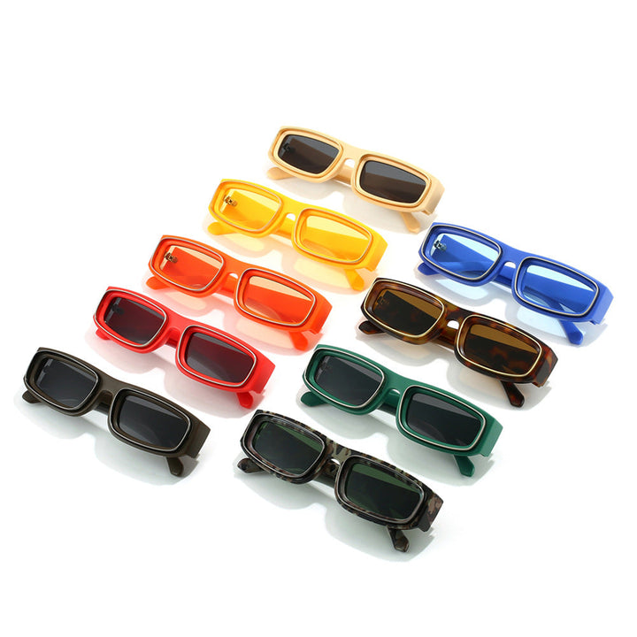 Double Circle Metal Frame Sunglasses