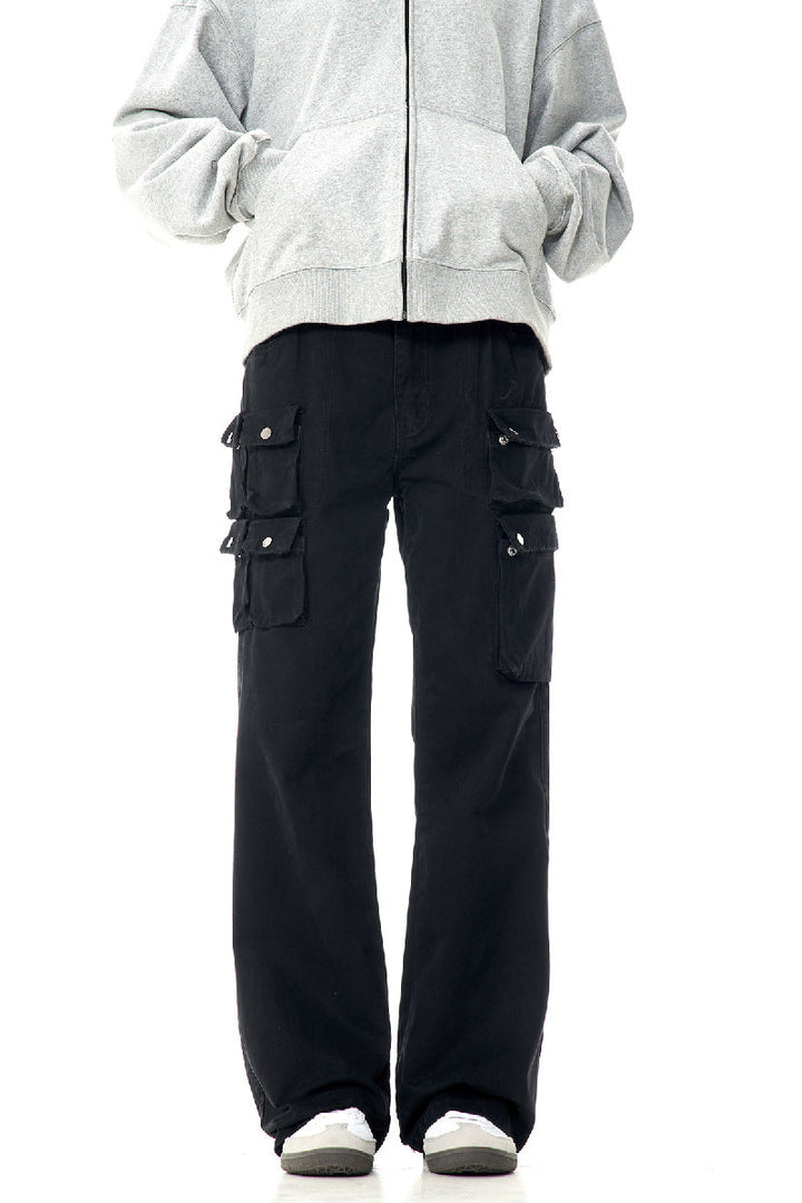 Washed Multi-Pocket Cargo Pants