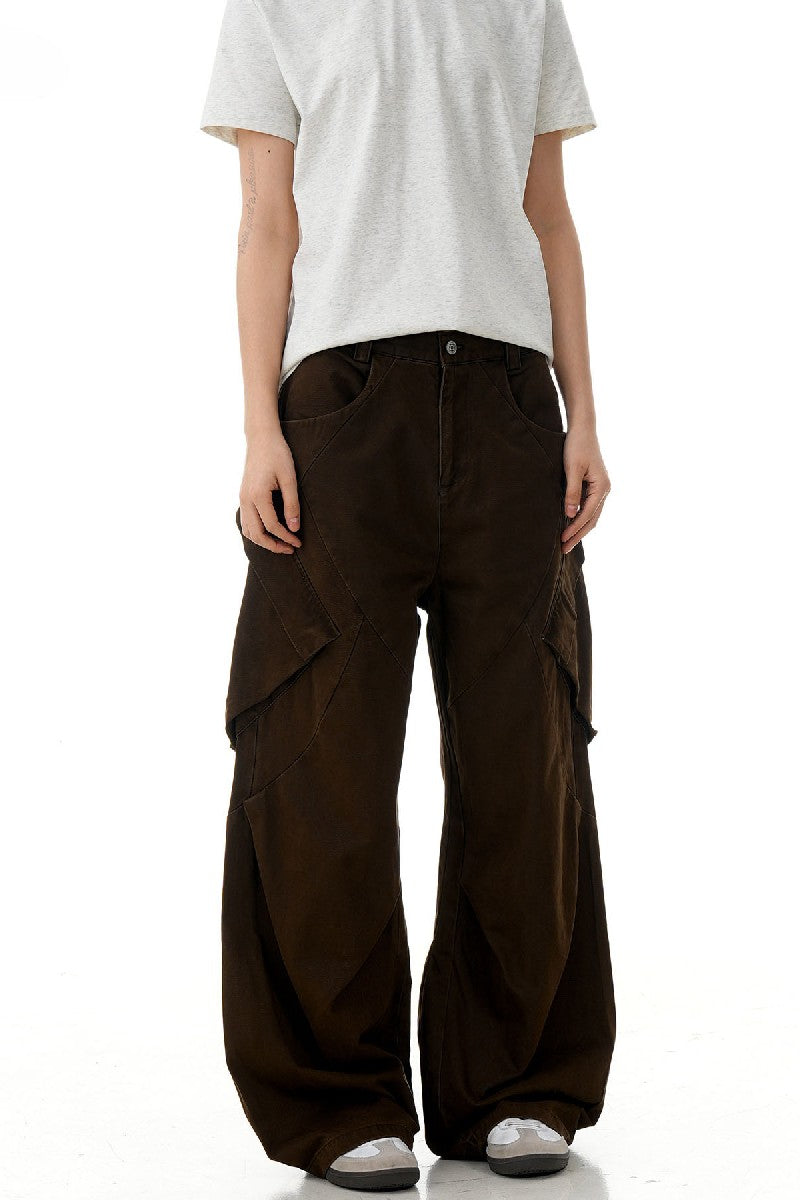 Wrinkled Hip Hop Cargo Pants