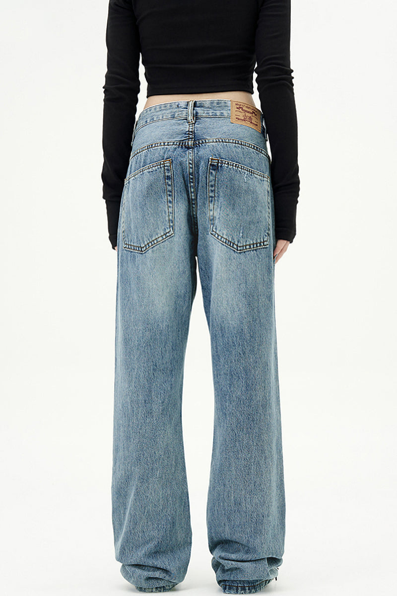 Basic Vintage Straight-Leg Jeans