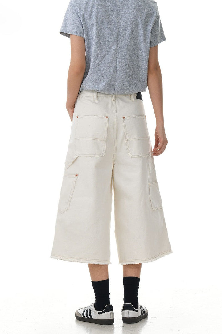 Studded Canvas Cargo Shorts
