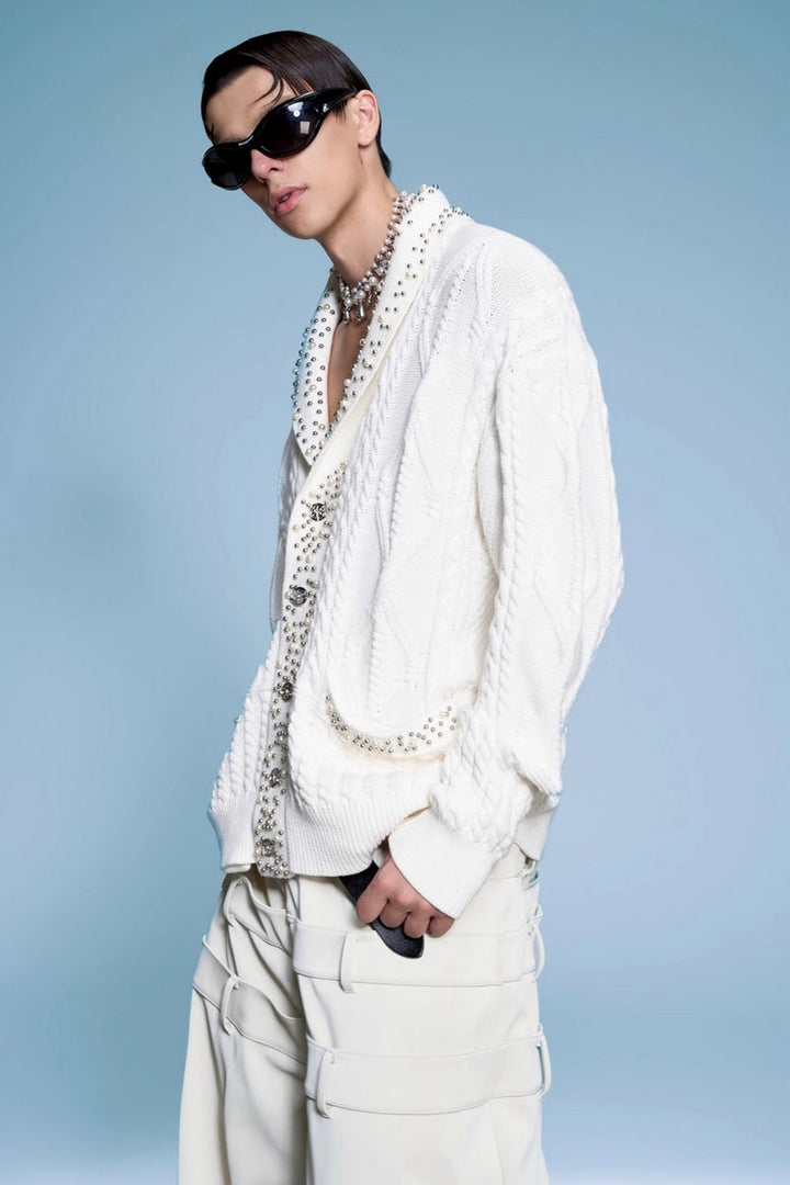 Opulent Pearl Knit Cardigan