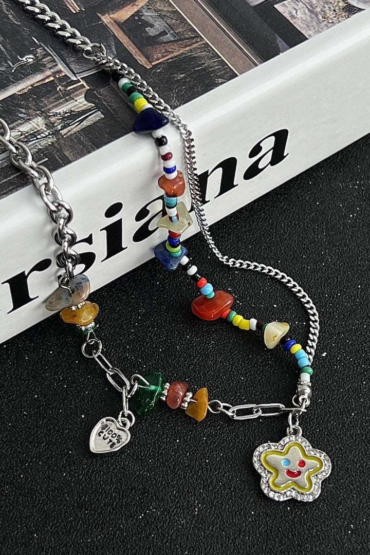 Colorful Beads Star Necklace