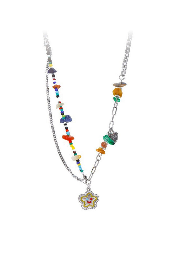 Colorful Beads Star Necklace